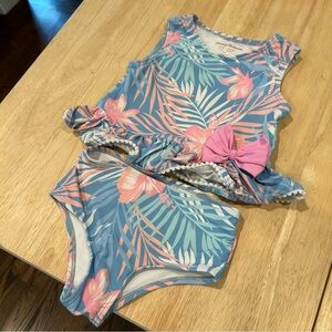 Tommy Bahama Two-Piece Toddler Swimsuit with Matching Headband